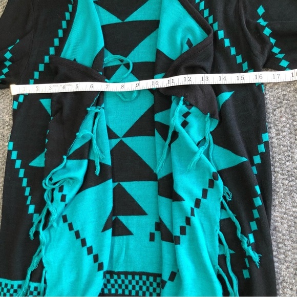 Pink Cattlelac open front fringe cardigan size small - Picture 4 of 12